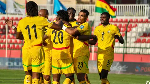 Central Africa Rep (CAR) 0-5 Ghana.

⚽Salisu, ⚽Partey, ⚽Djiku, ⚽Ayew and ⚽Sulemana

Catch a minnow, spank her naked mercilessly.

..and the Stars were really Black.
<a href="/GhanaBlackstars/">🇬🇭 Black Stars</a> next match is at home against Comoros.
Qualification assured.

<a href="/ghanafaofficial/">🇬🇭 Ghana Football Association</a>