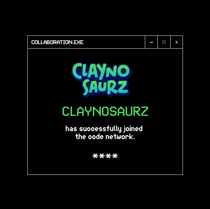 codegamedotfun's tweet image. We&apos;re thrilled to announce that @Claynosaurz has successfully joined the code network. 🤝🦕