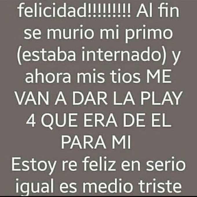 mi hermano (30 años) cayo internado y mi primito (9 años) le pregunto a mi vieja que va a pasar con su pc gamer