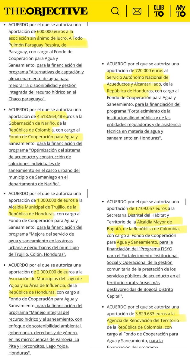 🔴 Miren esto, es de ayer mismo (Honduras, Paraguay, Colombia, etc) pagan vds.

Pero no es lo único, hay muchísimo más. Léanlo aquí: theobjective.com/espana/2025-10…