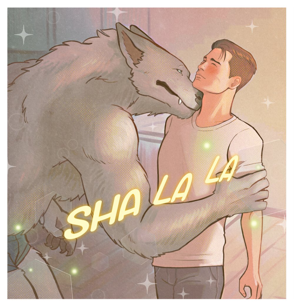samishin_art's tweet photo. My artwork for chapter 3 of the incredible @AtropaAzraelle 's fic "If I Was The Moon" for @DBHBB2025✨

Werewolf Hank is definitely making Connor feel......😳..........some type of way...
Read HERE➡️https://t.co/4ZPSC0gXwi⬅️

+the romance edit no one asked for🤭
#hankcon #DBH https://t.co/UMRVk2isYS