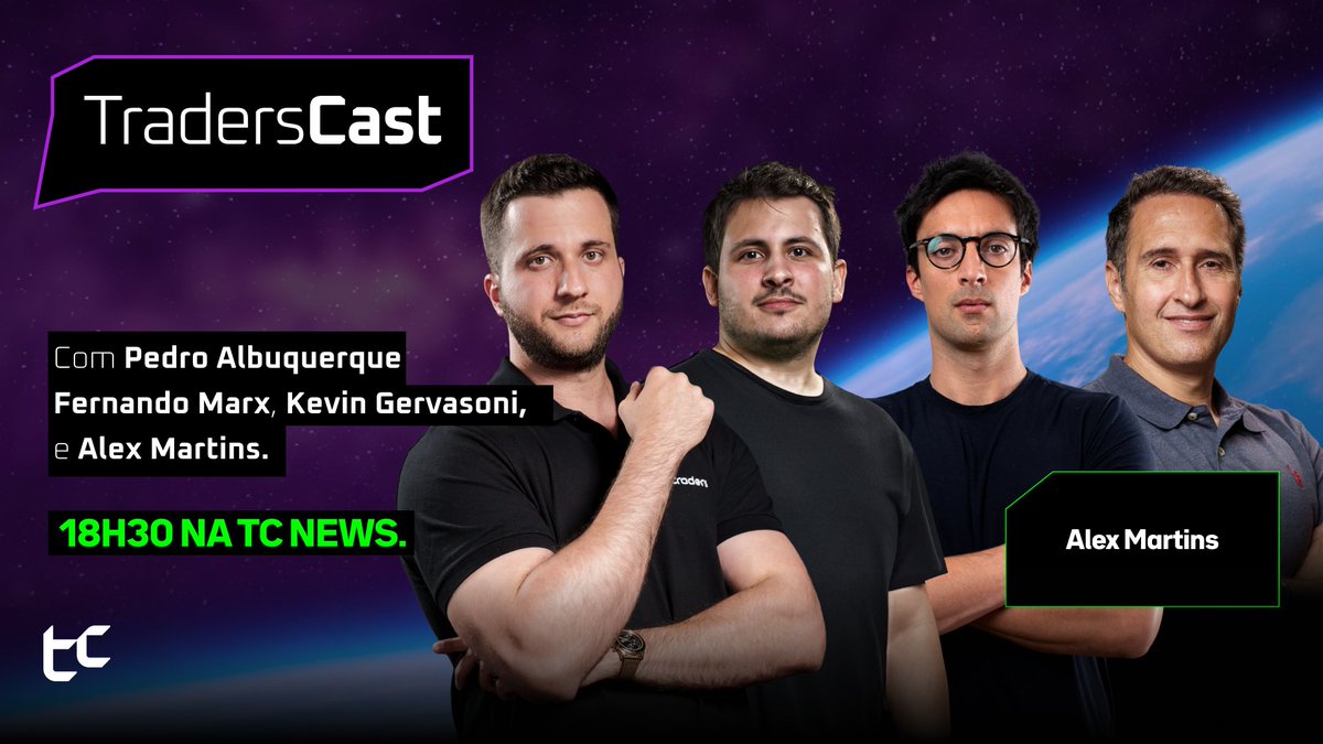 🚨 Hoje tem TradersCast, às 18h30!

🎙 Tema da vez: Quando o mercado vai começar a olhar para a eleição?

Um debate imperdível com <a href="/alexmartinsCNPI/">Alex Martins CNPI</a> , <a href="/albuquerque_af/">Pedro Albuquerque F</a> , <a href="/Fernandomarxk/">Fernando Marx Katz</a>  e <a href="/KevinGervasoni/">Kevin Gervasoni</a> .

🔔 youtube.com/live/mv43gnE_I…