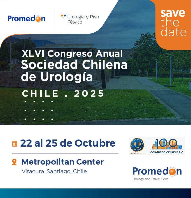 SAVE THE DATE 📅
Estaremos presentes en el XLVI Congreso de Urología 2025, organizado por la Sociedad Chilena de Urología. 
Del 22 al 25 de Octubre.
<a href="/PromedonEndouro/">Promedon División Endourología</a>  #Endourologia #saludmasculina #SCHU2025 #CONGRESOCENTENARIO