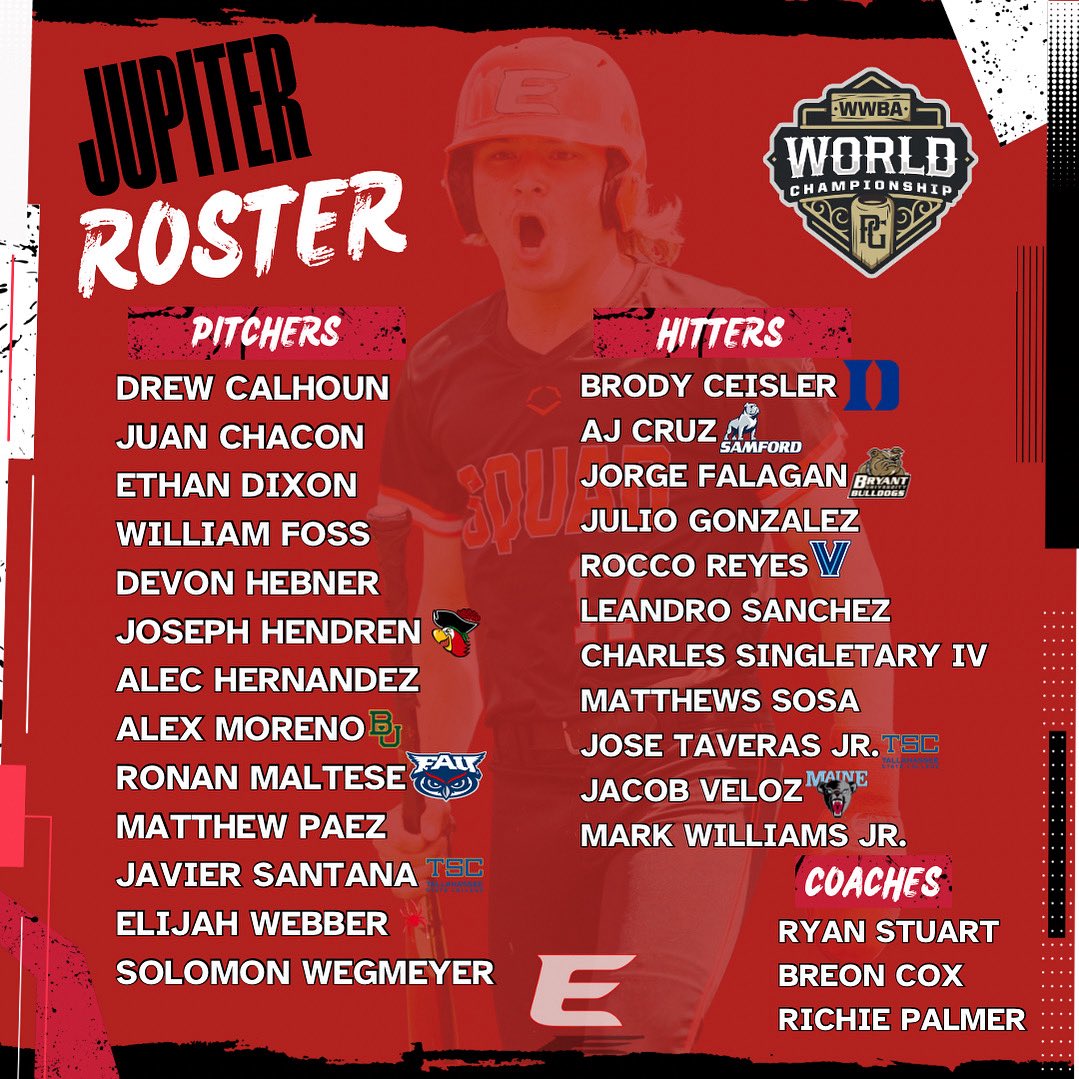 Coach “B.” (@_coachbcoachb) on Twitter photo Roster Jupiter🔴⚫️ Roster Jupiter🔴⚫️