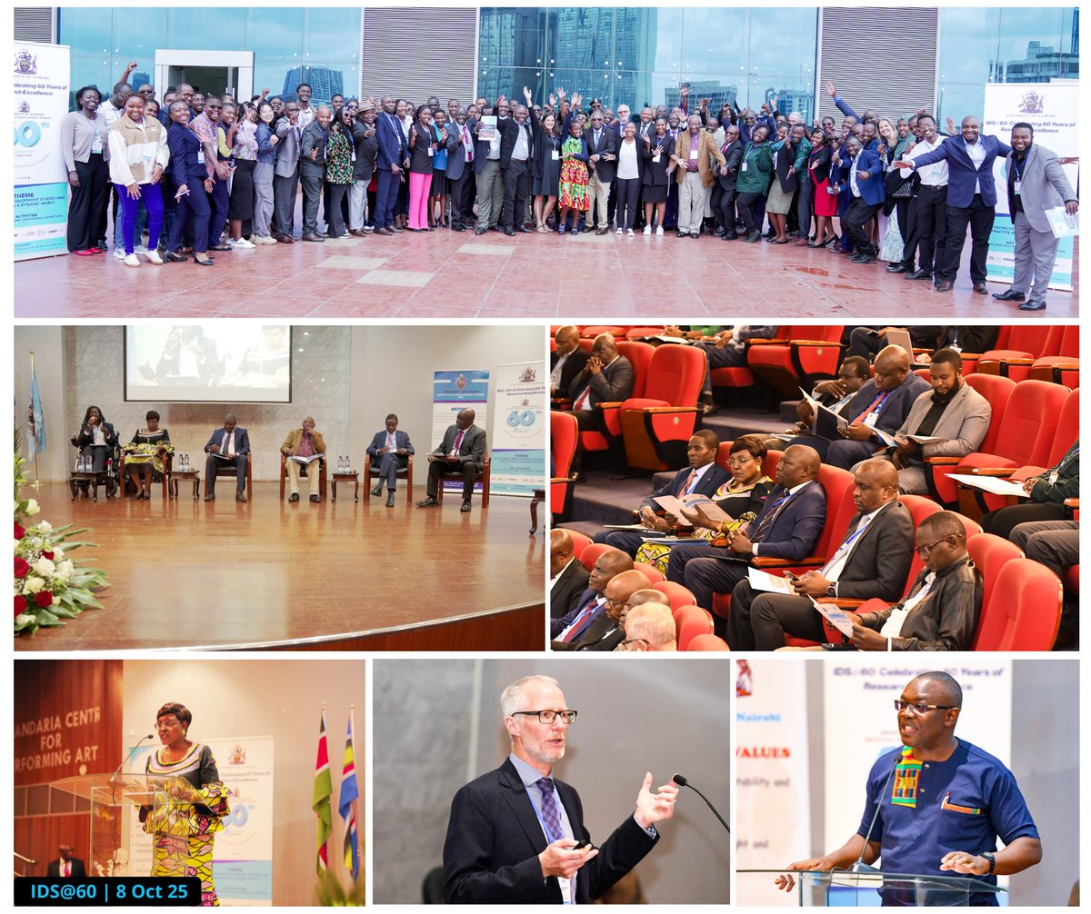 IDS_UONBI's tweet image. Close to Day 1 of #IDSAt60!   

From the keynote on rethinking #DevelopmentStudies to bold discussions on decolonising #research &amp;amp; #governance, today reminded us why #evidence &amp;amp; reflection matter.   

See you tomorrow for Day 2: shorturl.at/uEd7t #IDSResearchAgenda
