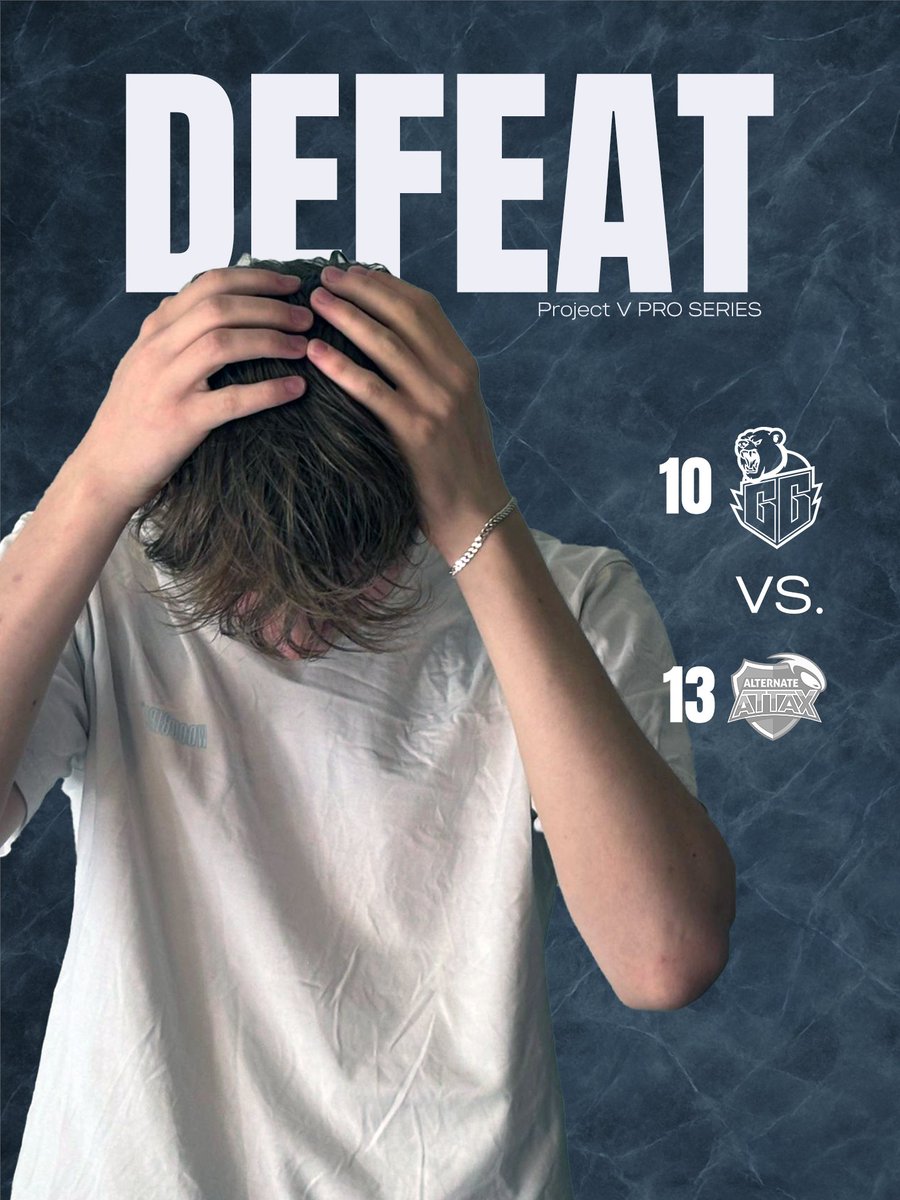 ❄️Defeat❄️

Bittere Pille! Im heutigen letzten #ProSeries Weekly verlieren wir die erste Runde und können damit keine Punkte fürs League Ranking mitnehmen. 

GGWP <a href="/ATNattax/">ALTERNATE aTTaX</a> 

<a href="/hypeRRgg/">hypeRR</a>
<a href="/leyonvlr/">Leyon</a>
<a href="/YunoVal7/">Yuno</a>
<a href="/akameit/">akameit</a>
<a href="/Sloov_Val/">Sloov</a>
<a href="/chayXoi/">chayXoi</a> 

<a href="/projectvgg/">PROJECT V</a> | #StayIcy