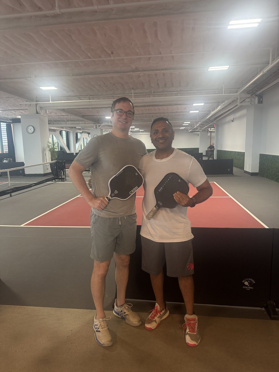 DFSWINS's tweet photo. Awesome day of Pickleball with @DrewDinkmeyer 

Time to end the Pickleball Hate @adamlevitan https://t.co/5cBFKSOLeo
