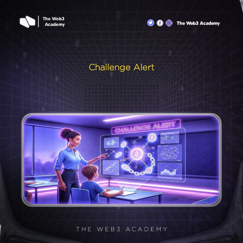 TheWeb3Academyy's tweet photo. 🚨 Challenge Alert! 🚨
Can you explain your dream Web3 role to a 10-year-old? 👦🏽👧🏽
If a kid can understand it, you’ve truly mastered it.
💡 Best simple explanation gets featured tomorrow!
Clarity = Power. Simplicity = Genius.
Drop yours below 👇 #Web3Academy https://t.co/fPk8ZpATSK