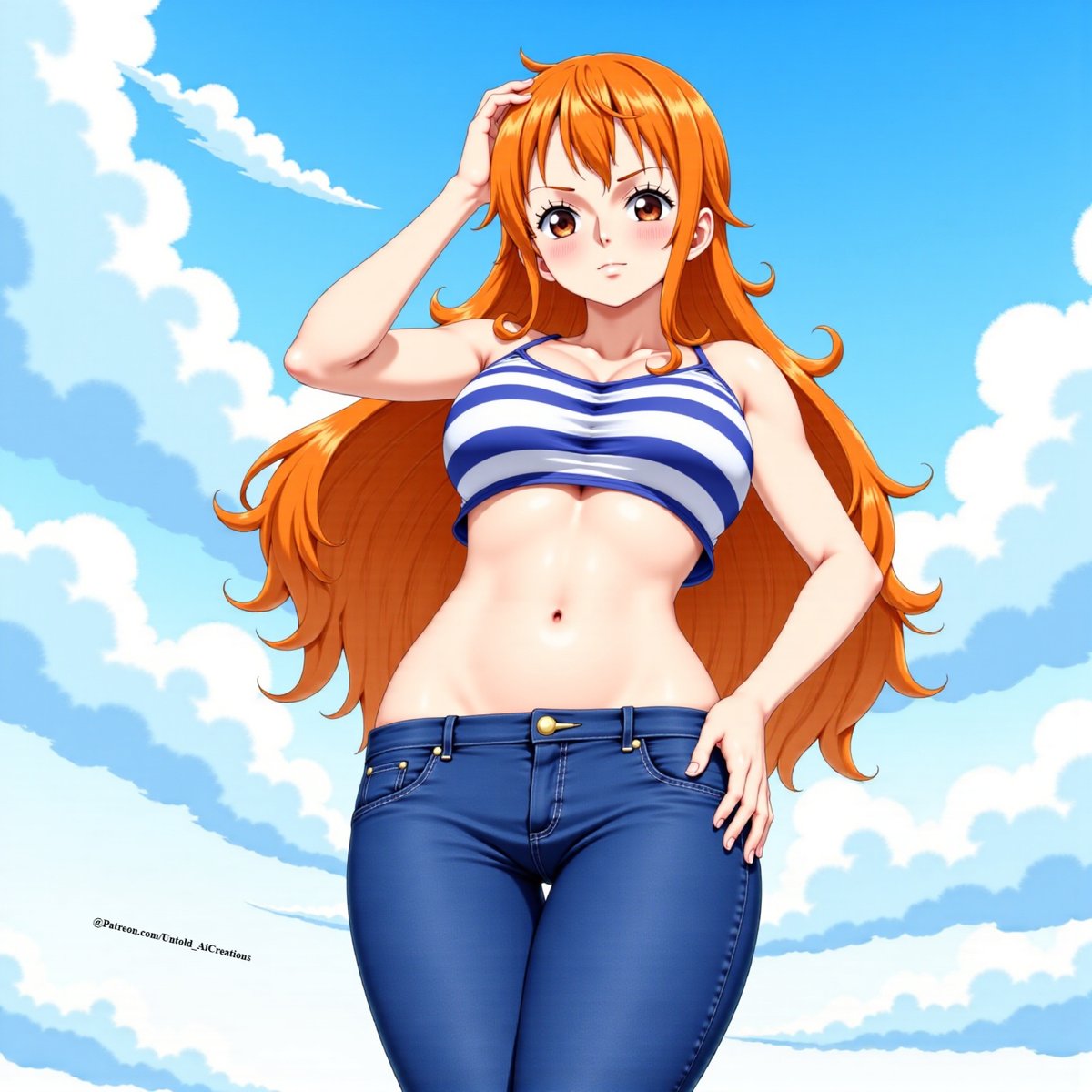 QT Stripes 🤍💙

#Nami #ONEPIECE #Anime #AIart