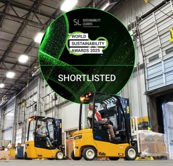 HardingForklift's tweet photo. Yale is a finalist for the 2025 World Sustainability Awards! We’re shortlisted for the Non-Software Sustainable Technology Provider of the Year category, because of our lineup of electric lift trucks with Yale Vision telemetry. Read more: https://t.co/07Y7A3uVEM https://t.co/MzDab7thBC
