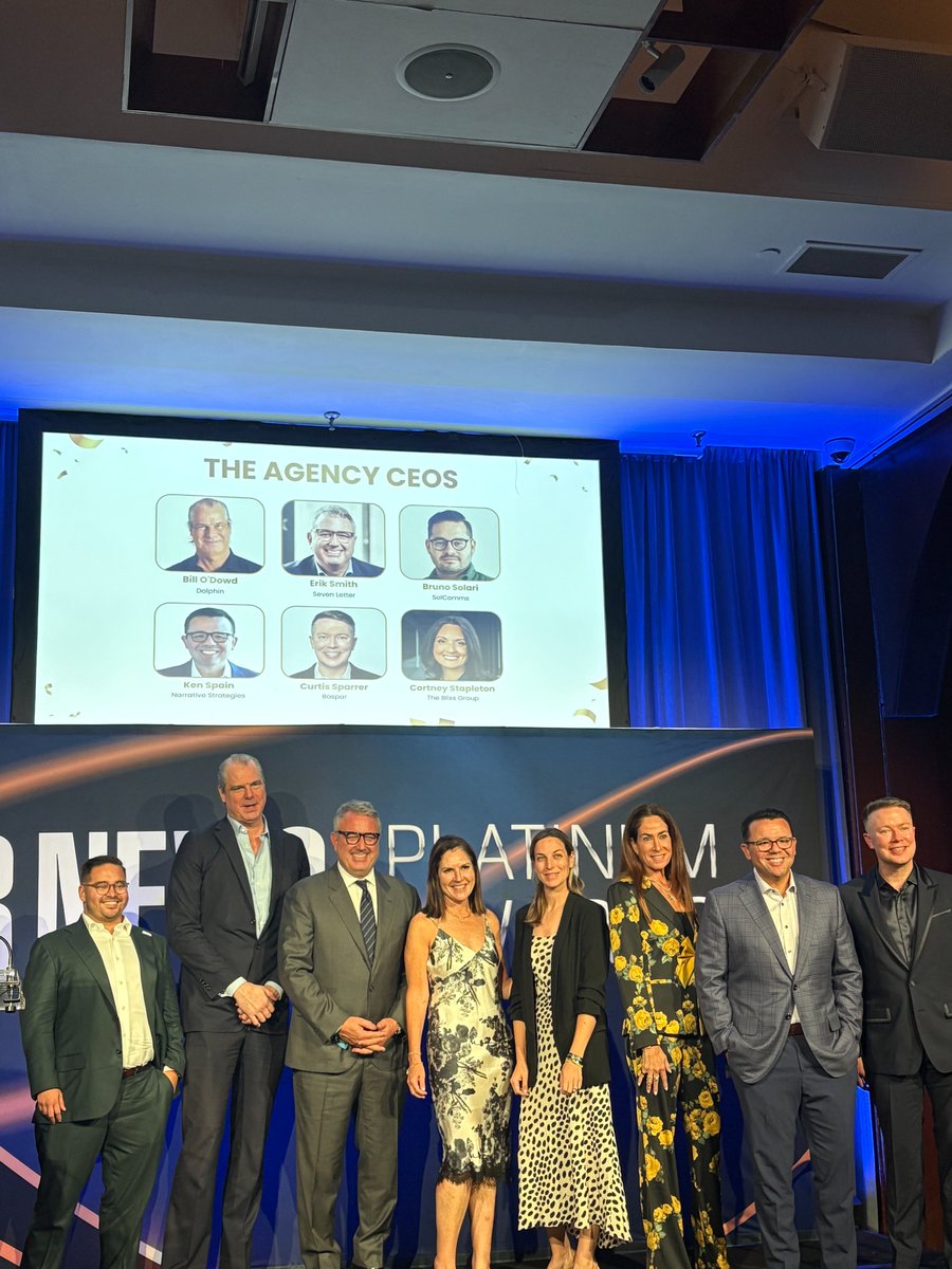 SevenLetter's tweet photo. Thank you to @PRNews for having us at the 2025 Awards Gala last night in NYC! A huge congratulations to everyone who contributed to our CONTROL podcast and the campaign nominated, to all of our clients who help make it possible, and to @ErikSmithDC on being named CEO of the Year! https://t.co/gElVNs3vsk
