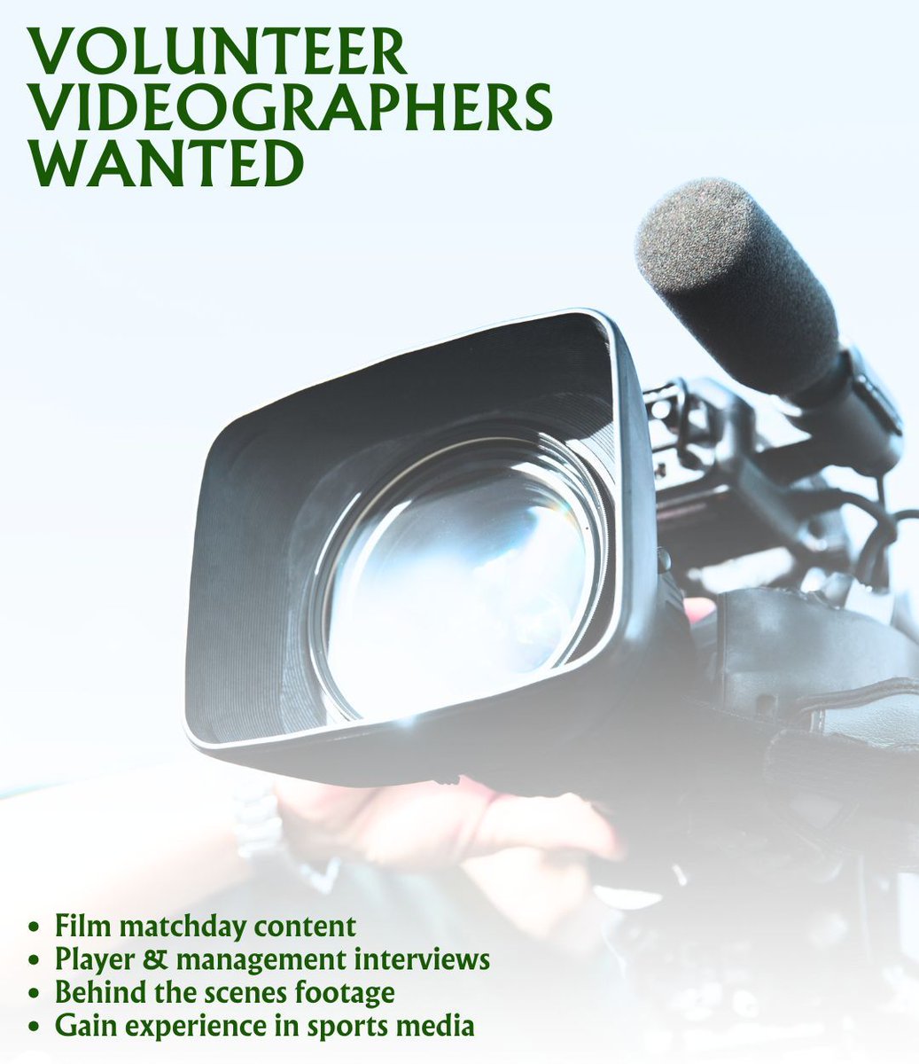 🎥 Volunteer Videographers!

We are looking for a volunteer videographer to capture anything from matchdays, interviews  and behind-the-scenes moments. If you have a knack for storytelling &amp; video, we’d love to have you on board

📩 DM or email: media@horshamfc.co.uk