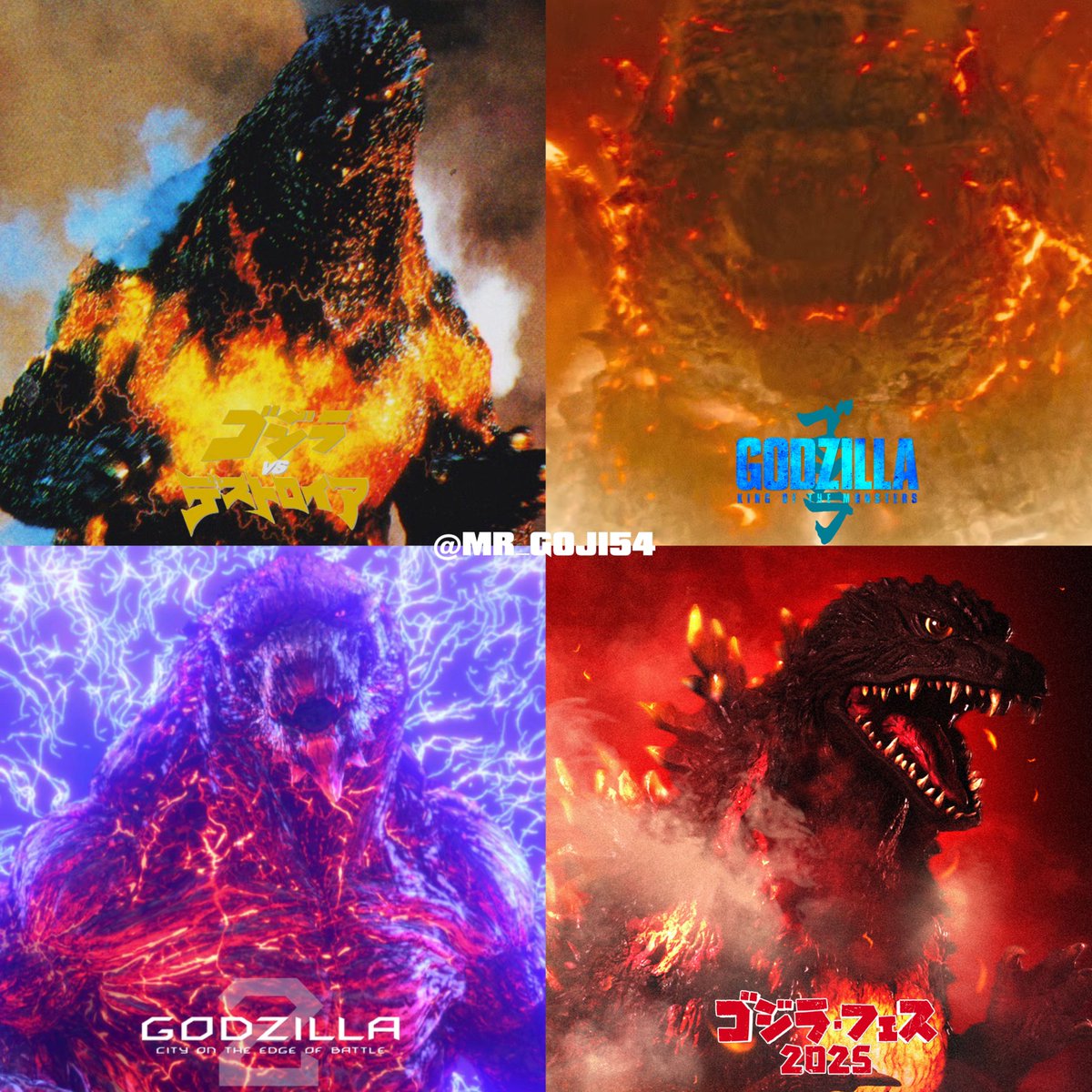 BURNING GODZILLA in Live Action &amp; Anime 🔥

Godzilla Vs. Destoroyah 1995
Godzilla Earth in GODZILLA: City on the Edge of Battle 2018
Godzilla: King of The Monsters 2019
Godzilla shirt film (Fes Godzilla) 2025