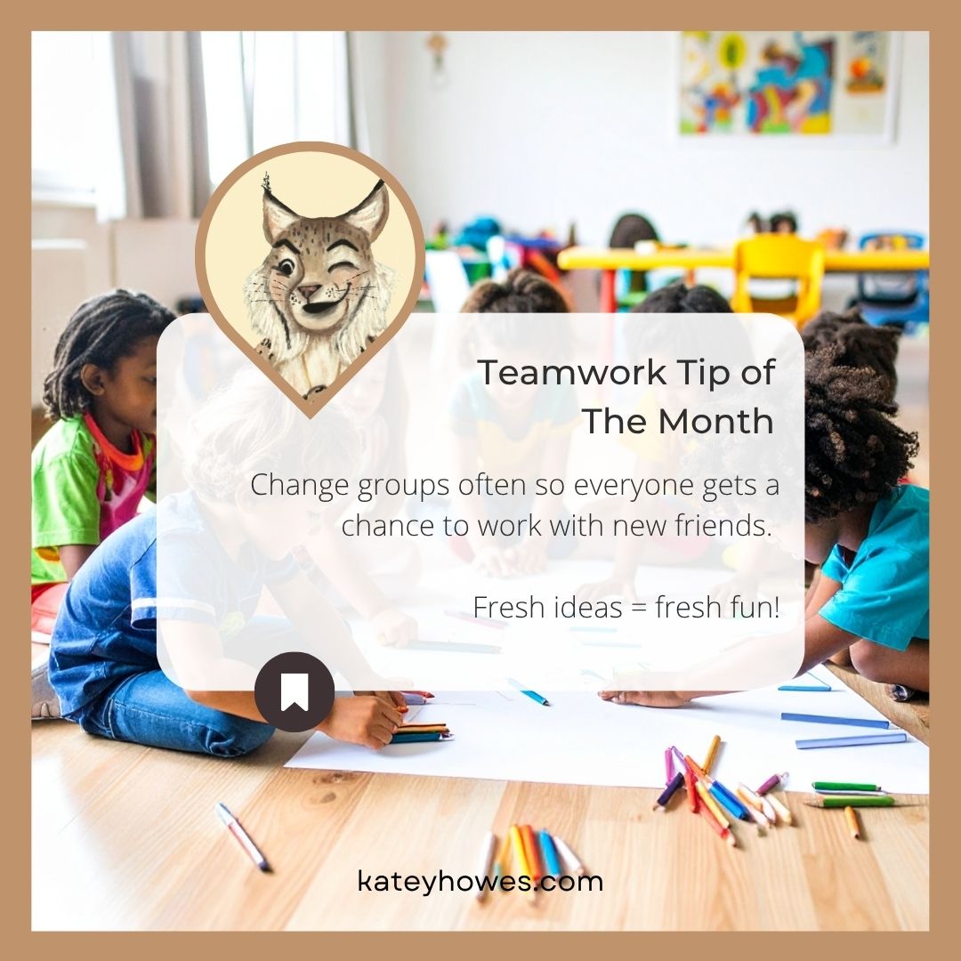 Kateywrites's tweet photo. Change groups often so everyone gets a chance to work with new friends. Fresh ideas = fresh fun!
#TeamworkTip #TheReindeerRemainders #BackToSchoolIdeas #InclusionMatters #ClassroomCommunity #KindnessInClass #InclusiveClassroom #KateyHowesBooks #BackToSchoolTips https://t.co/GTOodUvH8s