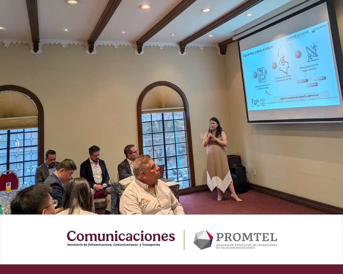PromtelMx's tweet photo. Los pequeños operadores están cambiando el mapa digital de México.
Por primera vez #PROMTEL presenta el Plan Nacional de Pequeños Operadores, una política de Estado que reconoce el valor de quienes han llevado conectividad a los lugares donde antes no llegaba.
#ATIM #Conectividad https://t.co/esqwHMpyZv