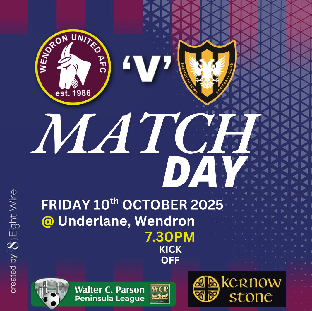 𝗡𝗲𝘅𝘁 𝘂𝗽
We host <a href="/Falmouth_Town/">Falmouth Town FC</a> Res. in the <a href="/swpleague/">WALTER C. PARSON PENINSULA LEAGUE</a> Cup. 

Action kicks off at 7.30pm as we host our neighbours for some Friday night football under the lights. 
🐐

<a href="/Cornishfootball/">Dave Deacon</a> 
<a href="/swsportsnews/">South West Sports News</a> 
<a href="/NonLeagueHQ1/">NonLeagueHQ</a> 
<a href="/NonLeaguePaper/">The Non-League Paper</a>