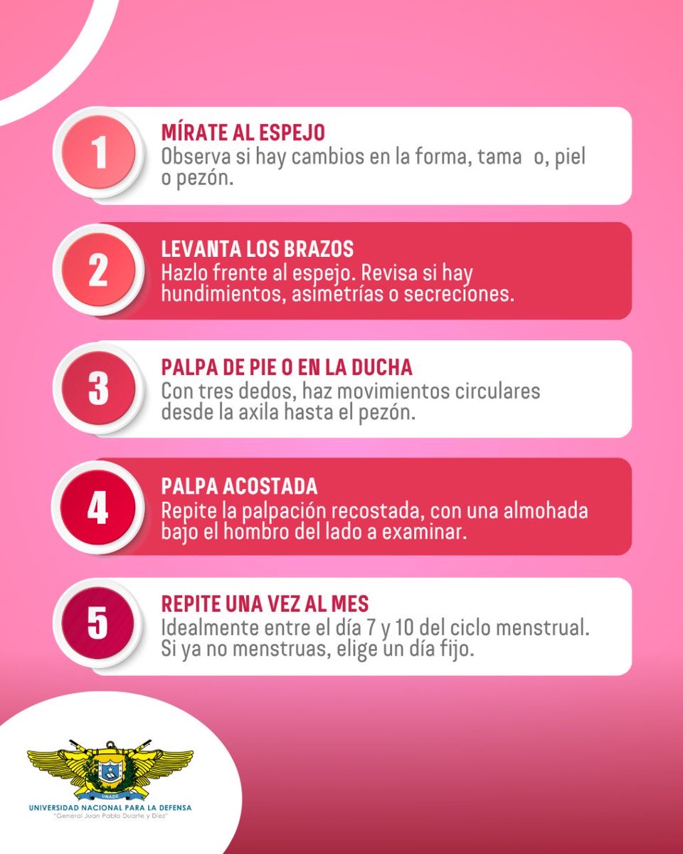 UNADE_RD's tweet image. En el marco del Mes de Sensibilización sobre el Cáncer de Mama, la Universidad Nacional para la Defensa “General Juan Pablo Duarte y Díez” (#UNADE) reafirma su compromiso con la promoción de la salud y el bienestar integral de la comunidad académica y militar.