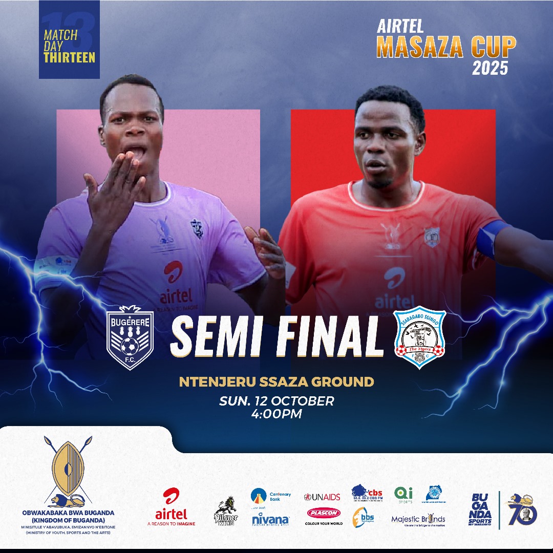 sportslens1's tweet image. Semi-final fever hits different! 🔥
Bugerere 💜 vs Ssingo ❤️ — only one can book a ticket to the grand final 🏆
Who’s taking it? 👀

#MasazaCup2025 #NakivuboTujja #RoadToFinal #BugandaFootball