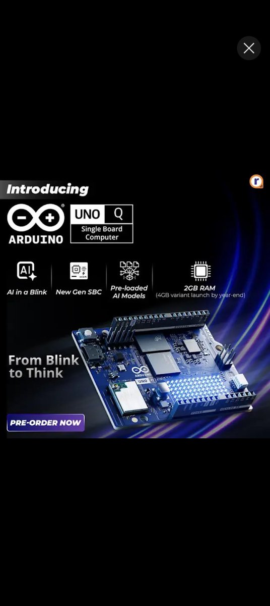 Marvel_14_code's tweet image. What I like about the Uno Q is that the microcontroller schematic design is open source, meaning that in just a few weeks some Chinese companies will start producing their own clones at cheaper prices 🙂

#Arduino #Qualcomm #iot #Robotics