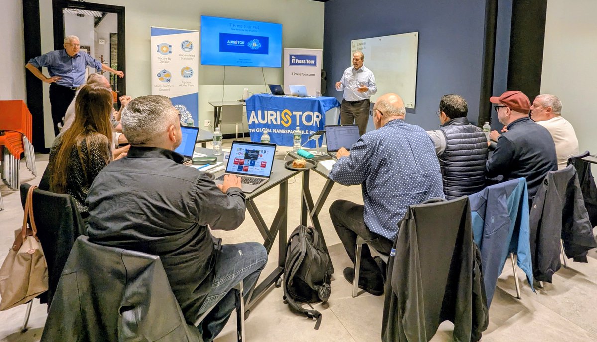 ITPressTour's tweet image. Now with Gerry Seidman, President & Member of the Board and Jeffrey Altman Founder CEO @AuriStor #MultiCloud #FileStorage #DistributedFS #DFS #ROBO #AI #ITPT @ITPressTour 64th Edition in New York