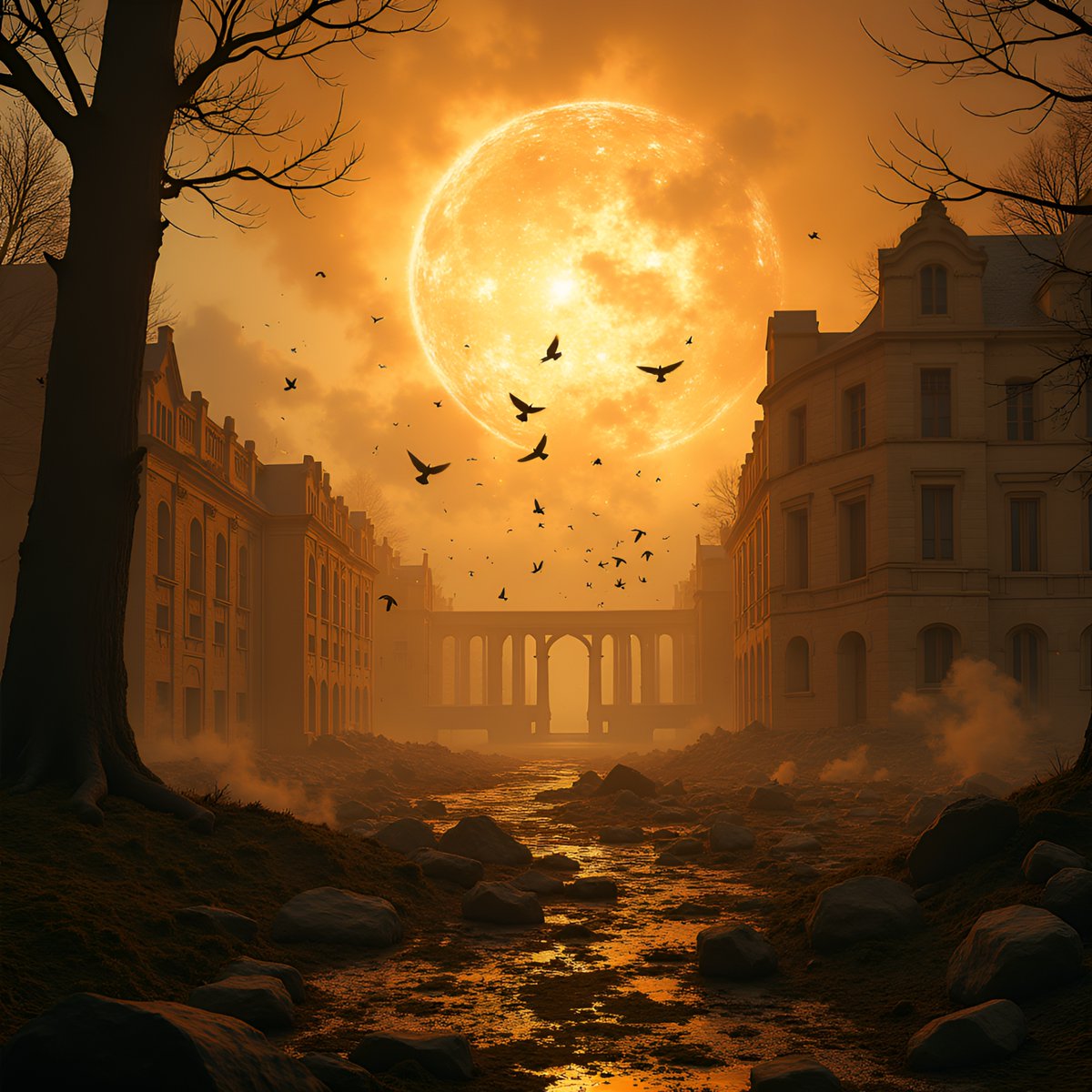 PromptSin's tweet image. When the moon’s got that “hot” glow 🔥🌕 Who’s ready for a lunar eclipse party? #MoonVibes #NightSkyFun