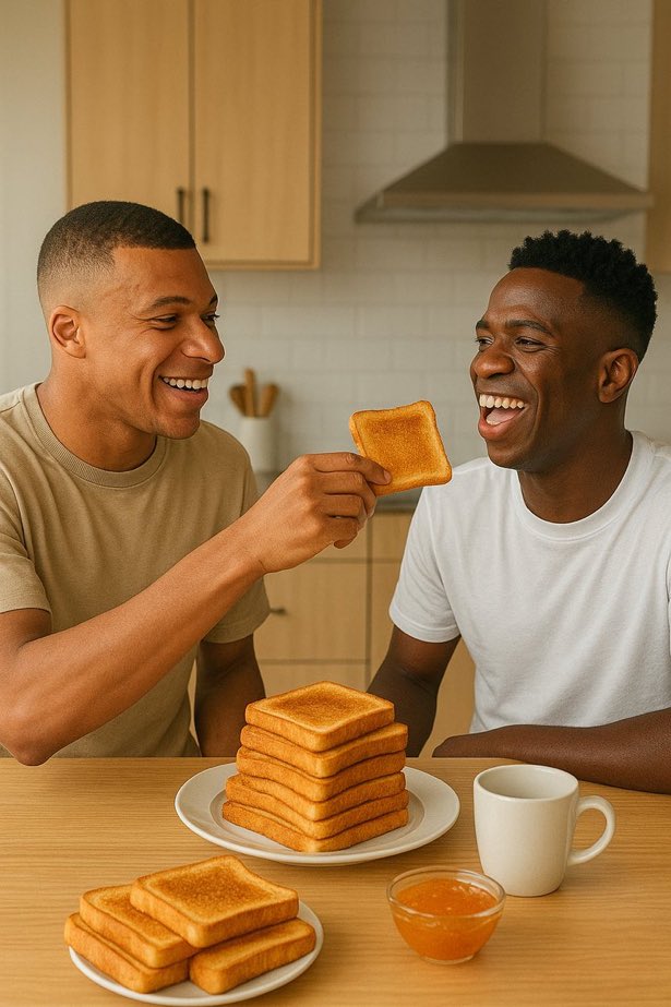 SPushups's tweet image. He saw vini starving to death, so he gave him some toast to eat , with Villareal
