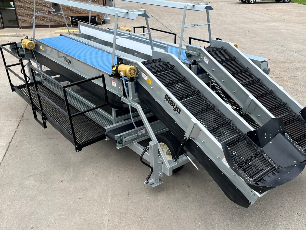 MAYOMFG's tweet photo. Growers and processors have great ideas, and Mayo design and production put those ideas into action. Improve your crop handling, preparation, and shipping with your ideas integrated.  See our website at https://t.co/n2X0PE9Poj and our videos on YouTube. https://t.co/YpbupA66iW