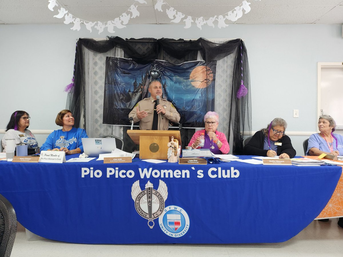 Today, we were welcomed by the @piopicowomansclub,  where Captain Jose Hernandez introduced himself and discussed crime trends.  Thank you for providing an opportunity to answer tough questions to be transparent in the ongoing quest for improved community engagement.