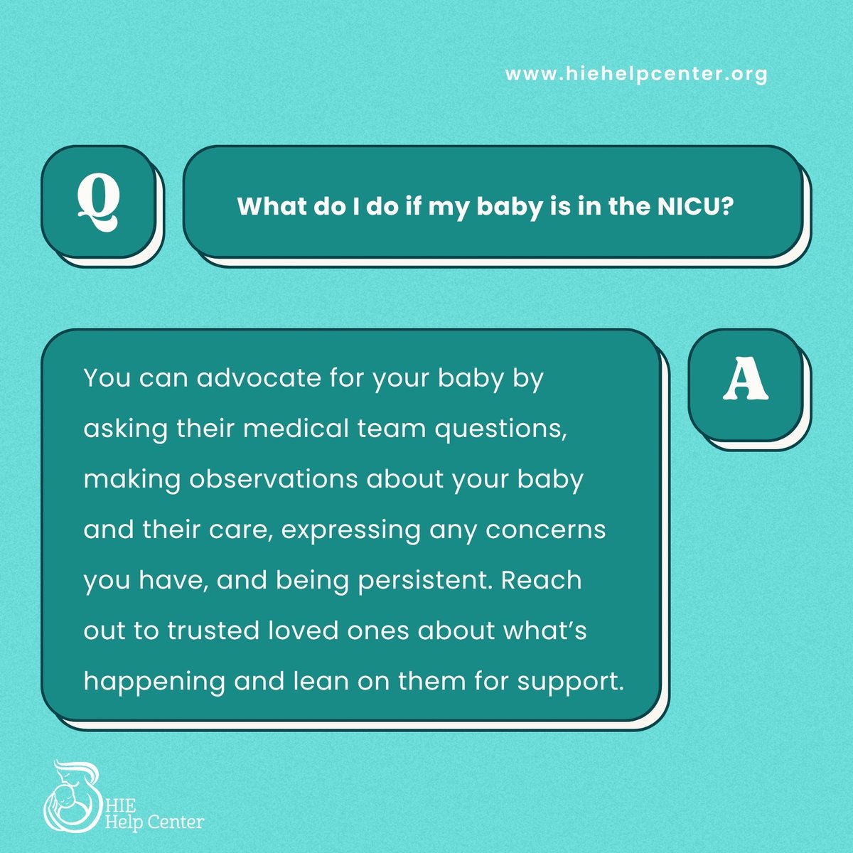 HIEHelpCenter's tweet image. To every mama with a baby in the NICU… know that you are not alone. While a lot of things are out of your control right now, there are a few things you can do:

👶 Pump breast milk if you&apos;re able
📚 Learn about your baby’s care
👐 Kangaroo care (skin-to-skin) when allowed