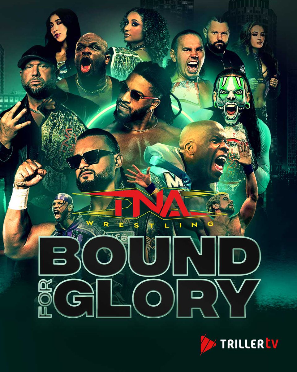 Triller_TV's tweet image. Seven titles are at stake at TNA's biggest event of the year! 🏆
#TNABoundForGlory week has officially started.
➡️ SUN | OCT 12 | Watch on TrillerTV PPV