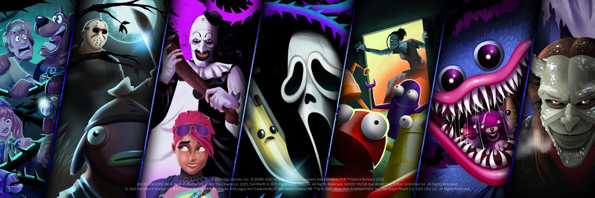 Wensoing's tweet image. Fortnitemares posters featuring Art the Clown!