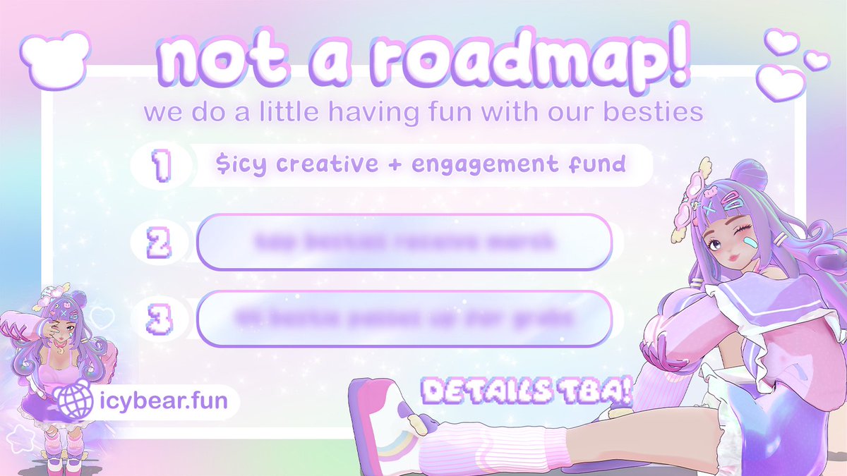 ✨ ICYMI ✨

last night's pump stream was so fun!! a lucky bestie won my $ICY MILLIONAIRE GIVEAWAY and i also revealed some more alfa for all the besties..!

💜 reveal 1:
$ICY CREATIVE + ENGAGEMENT FUND

💜 reveal 2 +3 incoming...

learn about it, bestie⬇️