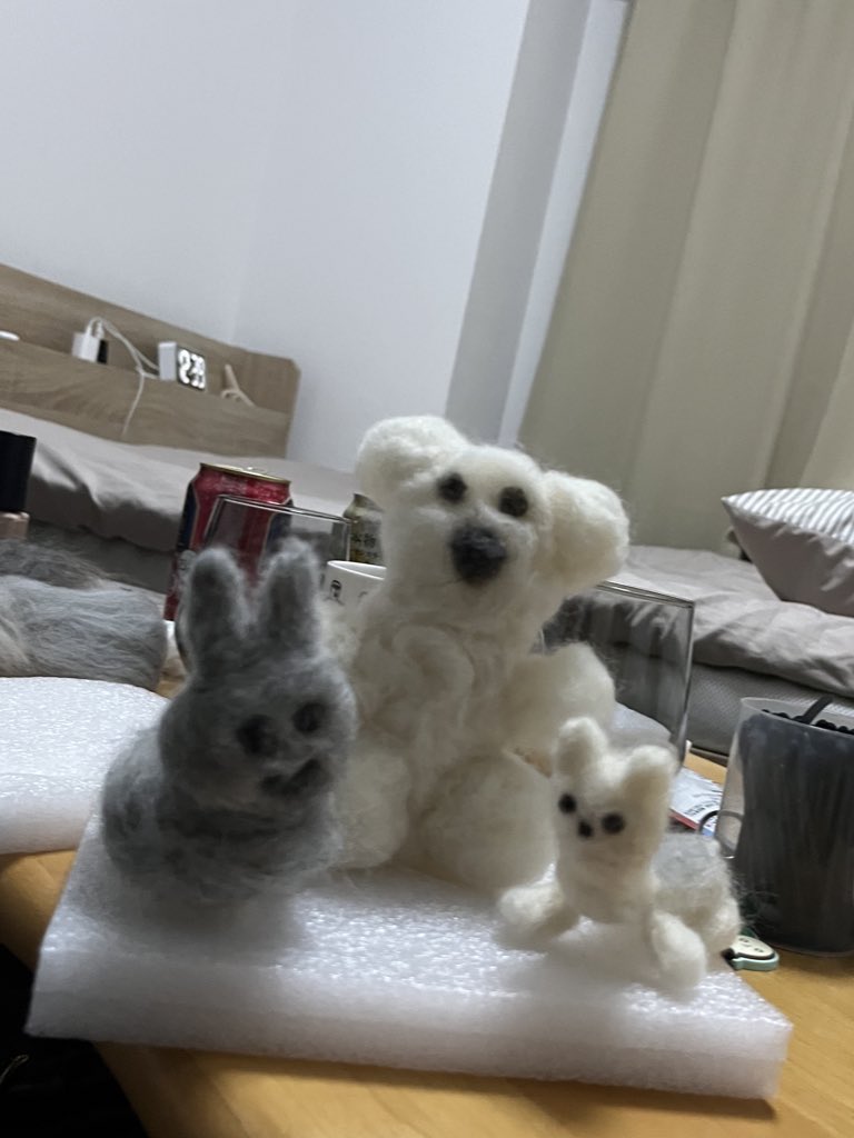 yappi____c's tweet image. 羊毛フェルト難しい