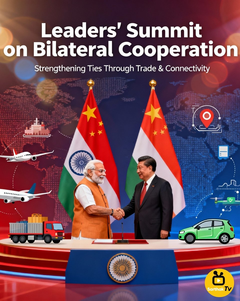 SarthakTv's tweet image. Leaders Summit on Bilateral Cooperation

 Nations unite to boost trade, connectivity, and mutual growth. The summit marks a step toward stronger regional partnerships and global collaboration

#sarthaktv #GlobalSummit #BilateralTies #TradeAndGrowth #WorldEconomy #DiplomaticNews