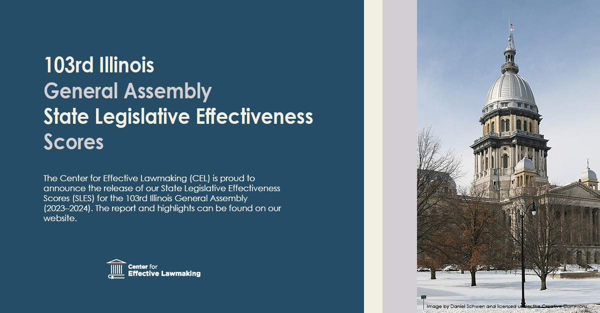 The CEL is proud to announce the release of the 103rd Illinois General Assembly SLES scores. For more information about the scores and to access them, please visit our website.  

Link: tinyurl.com/ya96ppe4