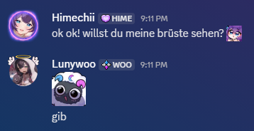 Normalste Konversation mit <a href="/HimechiiVT/">Himechii 🦋 @POLARIS 2025 | GerVTuber</a> 👍