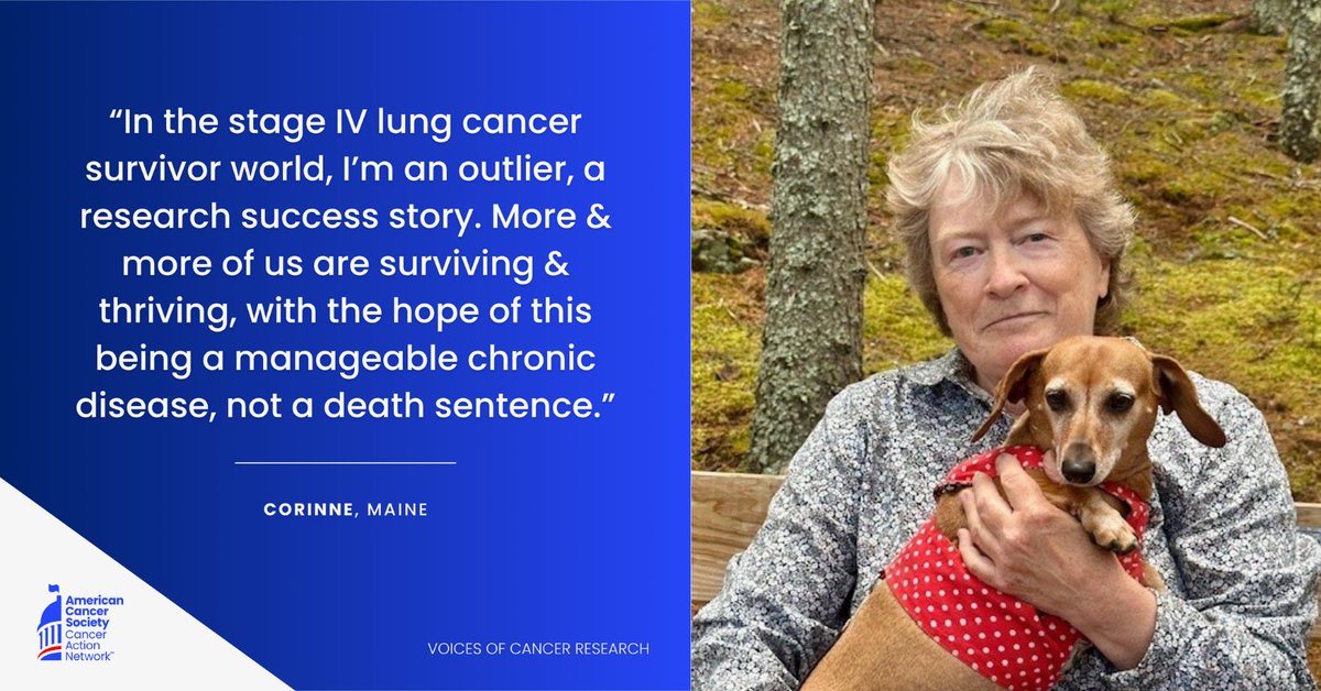 #CancerResearch is all about the impact on real cancer patients waiting for that next breakthrough, waiting for hope.

See the stories of people from across the country who have been impacted by cancer research—people like Corinne—and share them today: researchvoices.fightcancer.org/?utm_source=tw…