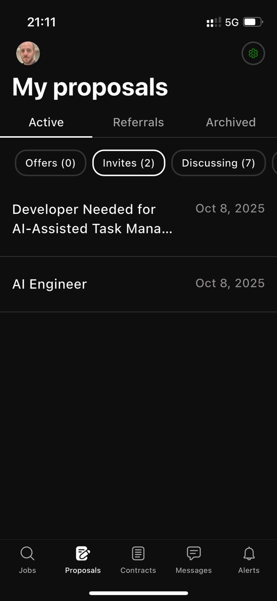 2–3 new offers every day.
10% acceptance rate.

Lesson: Once you build your reputation, you choose the clients, not the other way around.