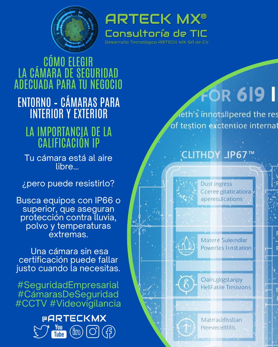 arteck_mx's tweet photo. LA SEGURIDAD EMPRESARIAL NO ES OPCIONAL: ES UNA INVERSIÓN.

Conoce en esta serie las 5 claves para elegir la cámara ideal: entorno, necesidades técnicas y planos de crecimiento.

En ArteckMX sabemos que una buena decisión hoy protege tu negocio mañana. https://t.co/CX9PuRD4ZF