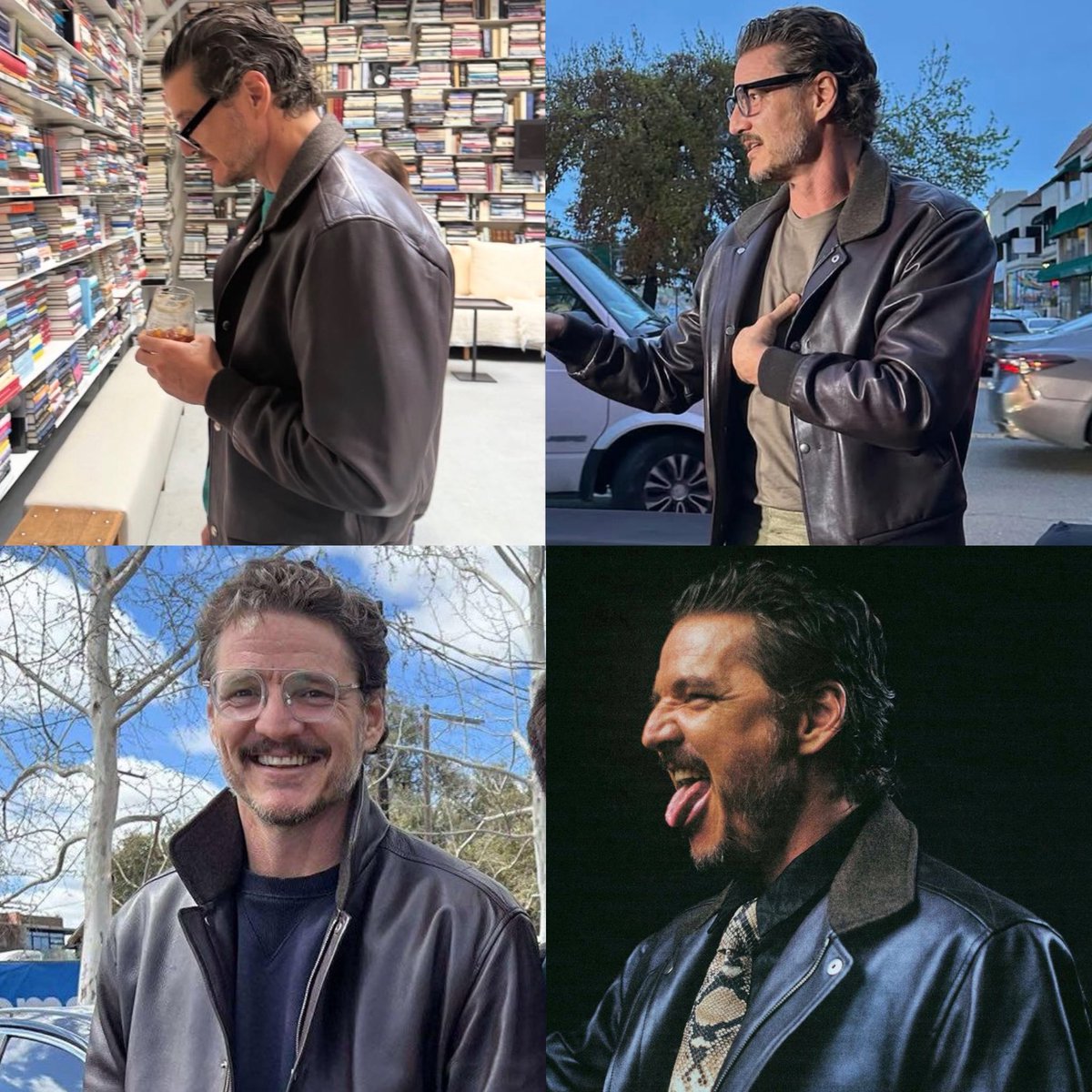 giannaispunk's tweet image. it’s pedro and this brown leather jacket against the world