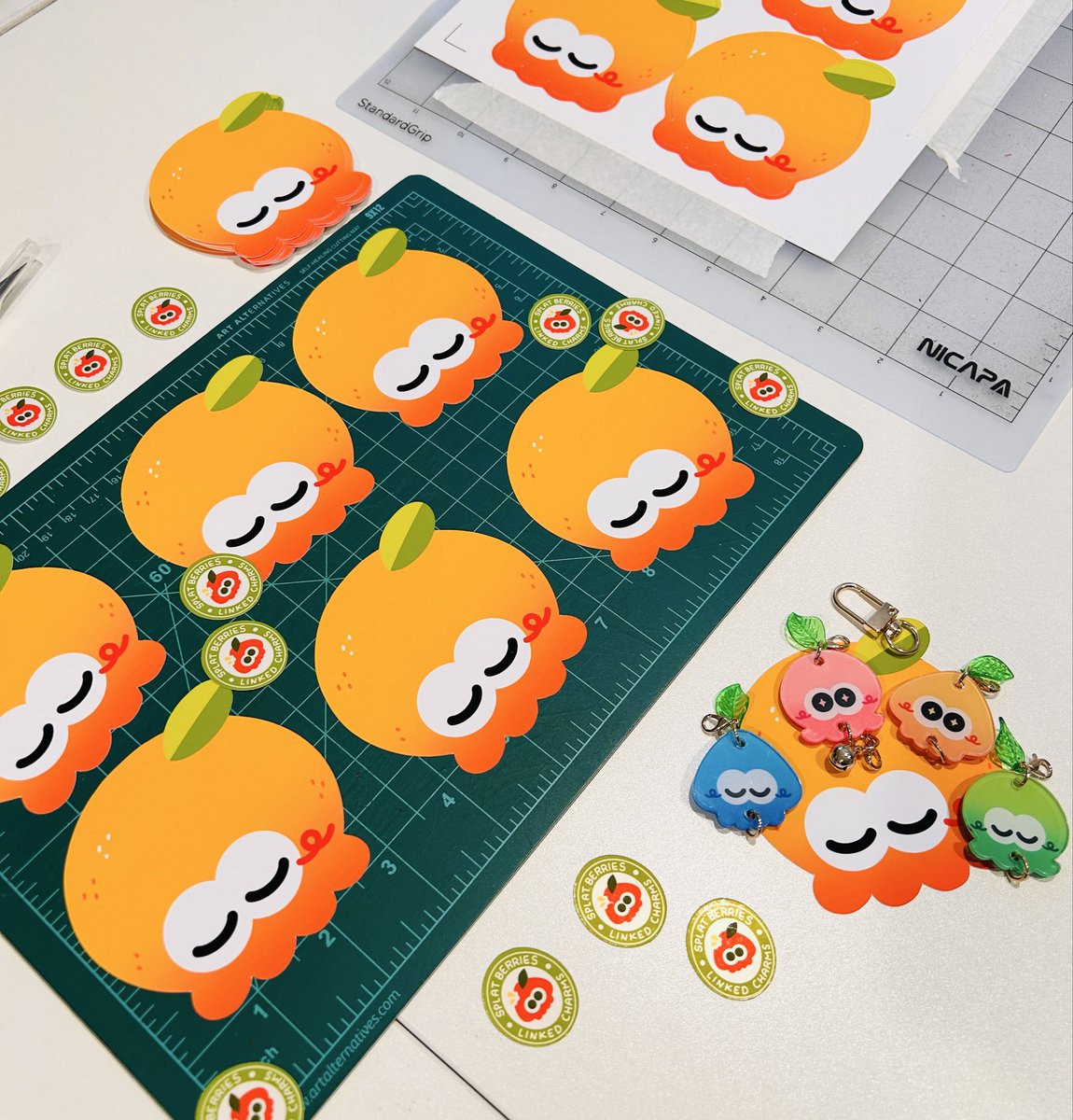 trying out shaped backing cards 🍊