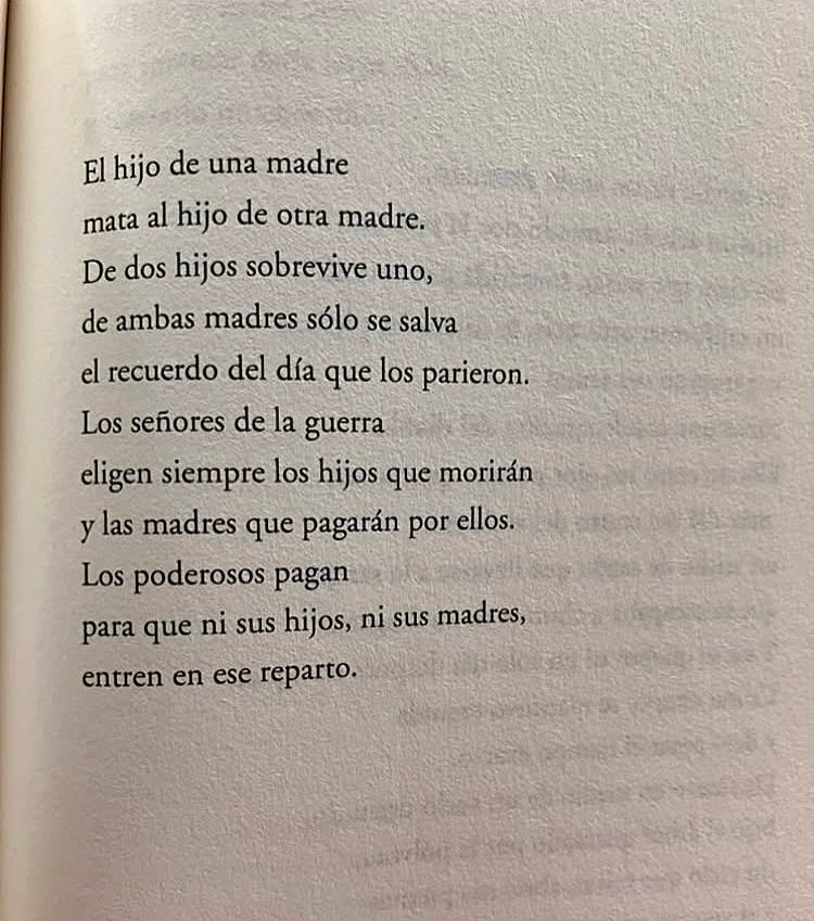 «Los poderosos pagan
para que ni sus hijos, ni sus madres,
entren en ese reparto».

#Poemasderebeldía #BegoñaAbad