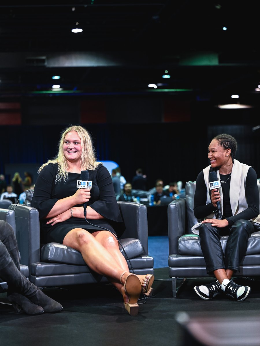 PennStateWBB's tweet photo. Thanks for having us, @bigten! 🎤🎥

#LionMentality https://t.co/7WIu30swQw