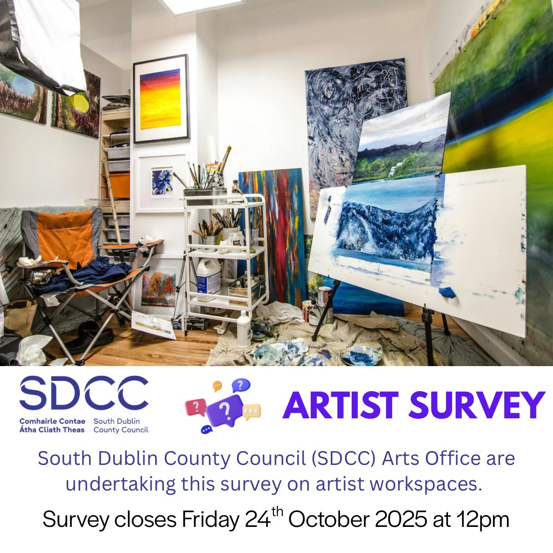 SDCCArts's tweet image. Survey on Artist Workspaces (all disciplines🎨🎭🩰🎵) 

We endeavour to understand the practical needs of artist requirements, establish what resources are currently available, and what gaps exist for artists
 
Survey: forms.office.com/e/VjgxeQRud0

📍Deadline: 24th October 2025, 12pm