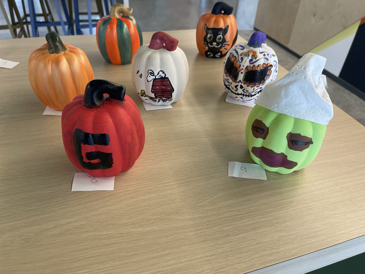 GaTechCyber's tweet image. Once again, the staff at the School of Cybersecurity and Privacy have painted pumpkins and are asking for community input! 

Vote in our poll to tell us which pumpkin is your favorite! We will announce the winners on Halloween. 1/5