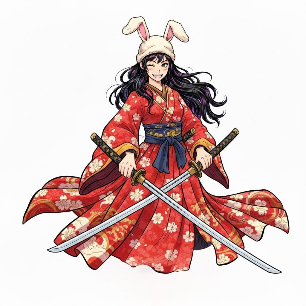 Its_Addisson's tweet image. Not your average bunny — she’s got swords and style🐰⚔️
#SamuraiSpirit #AnimeArt #3DModel #CharacterDesign #DigitalArt #FemaleSamurai #WarriorPrincess #ArtOfBattle #AnimeVibes #OtakuArt #JapaneseCulture #KitsuneEnergy #EpicDesigns #ArtistOnTwitch #VTuberModel