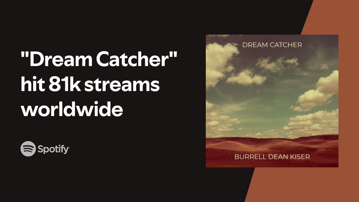 kiser_dean's tweet image. 💥Dream Catcher&quot; hit 81,000 Spotify streams worldwide! Thank you so much! ❤️open.spotify.com/track/185qTEI9……………………………………………………………………………    #music #instrumental #instrumentalmusic #beautifulmusic #listentothis #song #MusicLovers