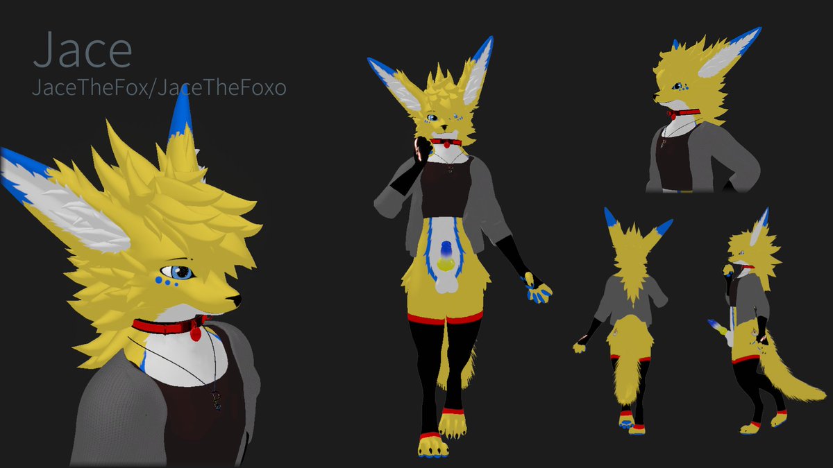 Just a update on Jace's Ref sheet. Plus wanna show off the new textures to the cock~