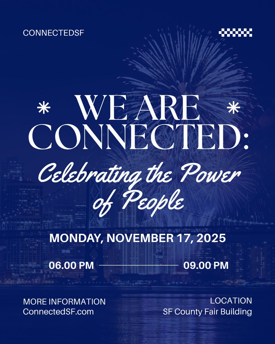 Have you bought your tickets?? We hope so! We cannot wait to celebrate our community with you! Join us on November 17th for a Spectacular celebration of you!

Buy Tickets Here: ConnectedSF.com/we-are-connect…