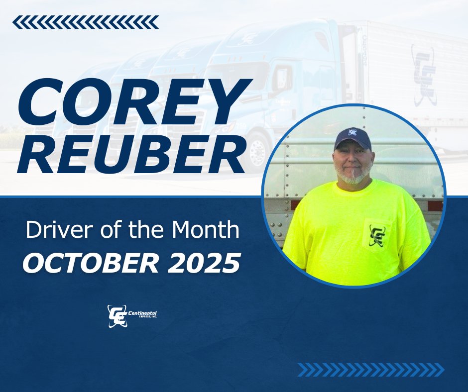 CEIOHIO's tweet image. Congrats to our October Driver of the Month, Corey Reuber! 👏

Corey is a local driver at our Louisville terminal. He is a hard worker, team-player, and all-around positive member of our team. We appreciate your hard work Corey - congratulations and keep it up!